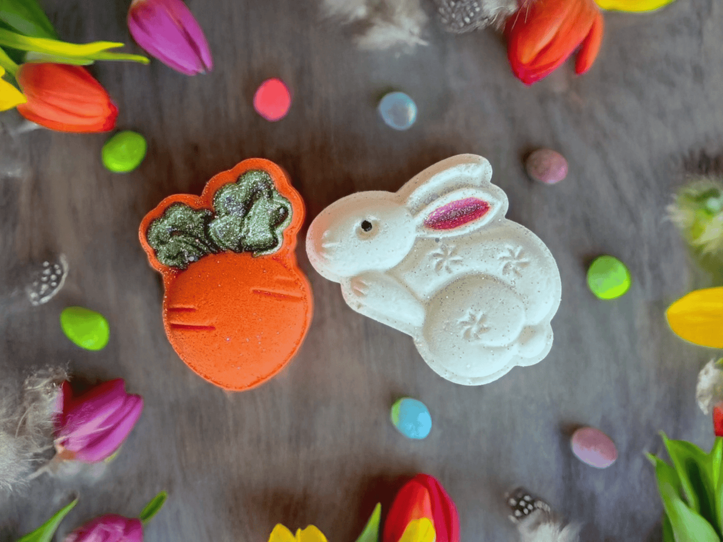 Bunny with a carrot Bath Bombs, Easter Gifts, Easter Gifts for Kids, Easter Basket Fillers, Kids Bath, Candy Bath Bombs Easter hunt - Bath & Body Products ByRawand