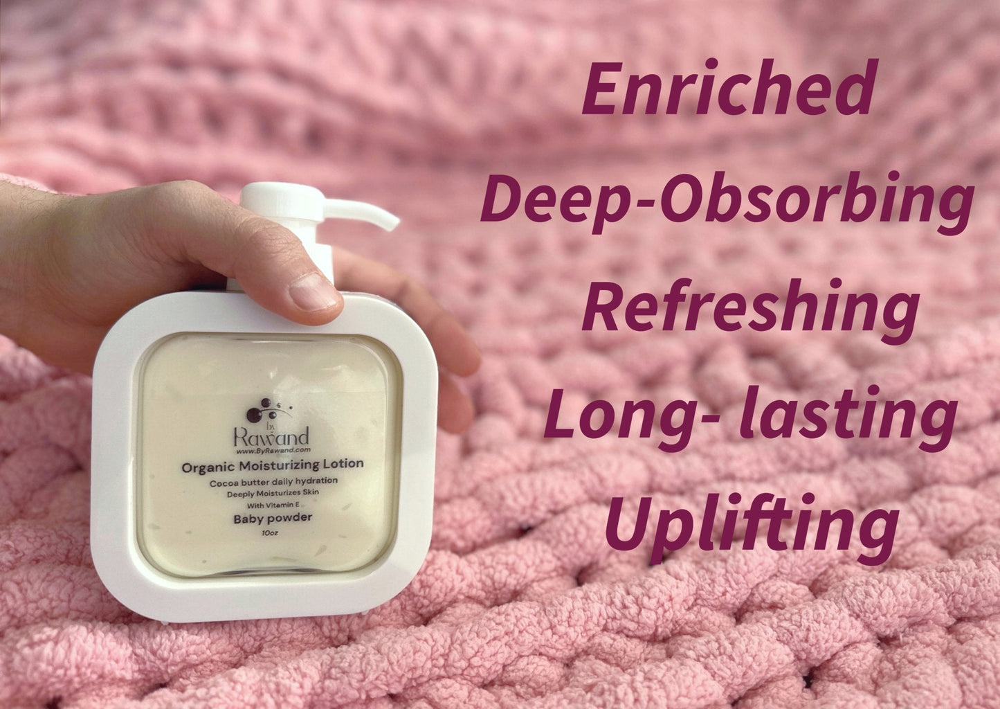 Cocoa Butter Lotion – Thick Moisturizer with Nourishing Oils - Bath & Body Products ByRawand