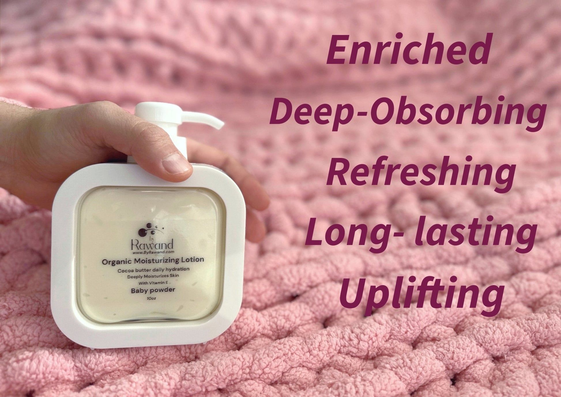 Cocoa Butter Lotion – Thick Moisturizer with Nourishing Oils - Bath & Body Products ByRawand