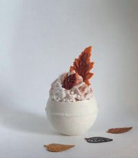 Fall Bath Bomb Gift Set – 4 Bubble Bath Bombs with Frosting & Soap Leaves - Bath & Body Products ByRawand