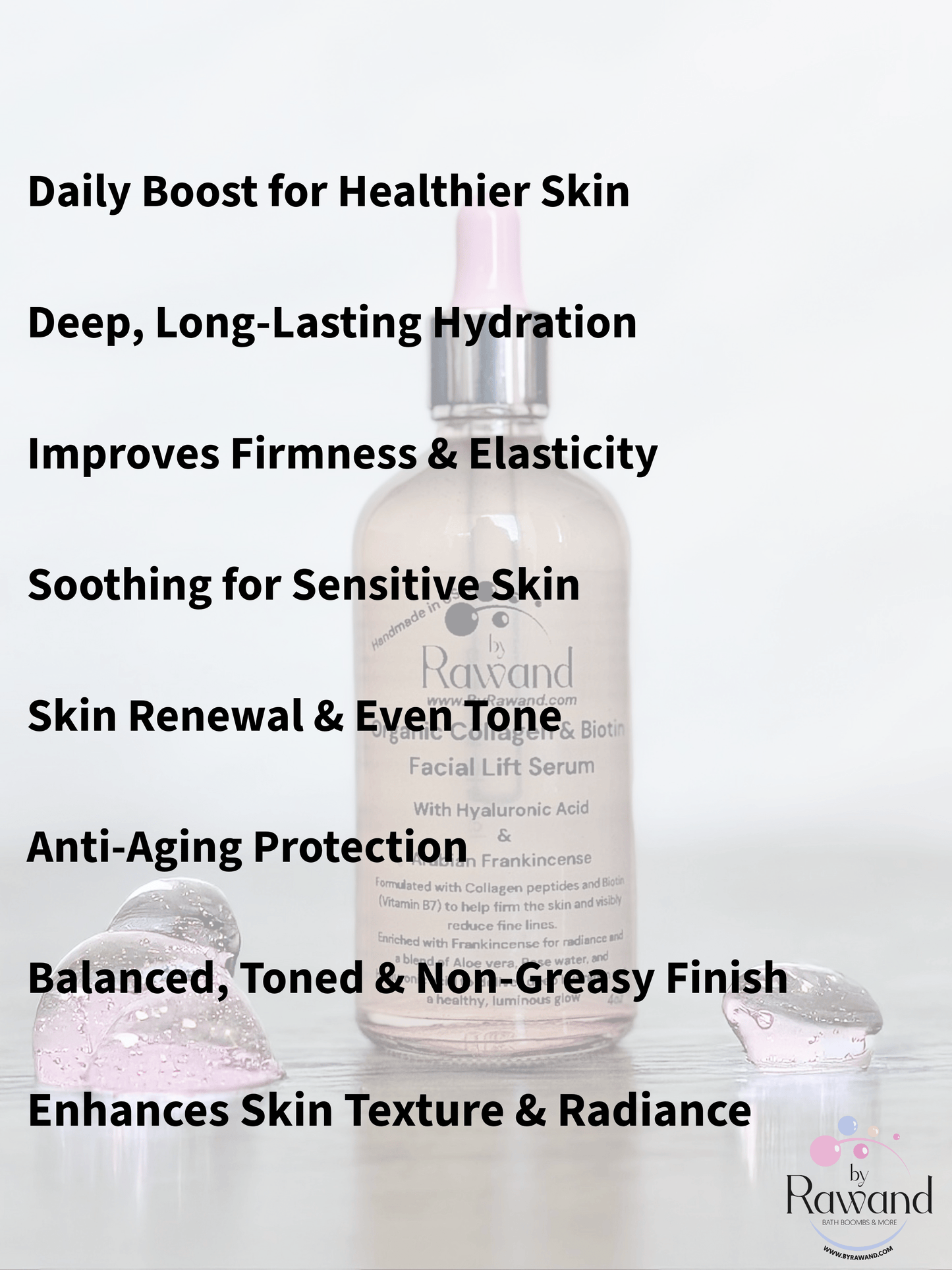 Youth Lift Serum – Collagen, Biotin & Hyaluronic Complex - Bath & Body Products ByRawand