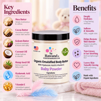 Baby Powder moisturizing buttercream with Hyaluronic acid & vitamin E - Bath & Body Products ByRawand