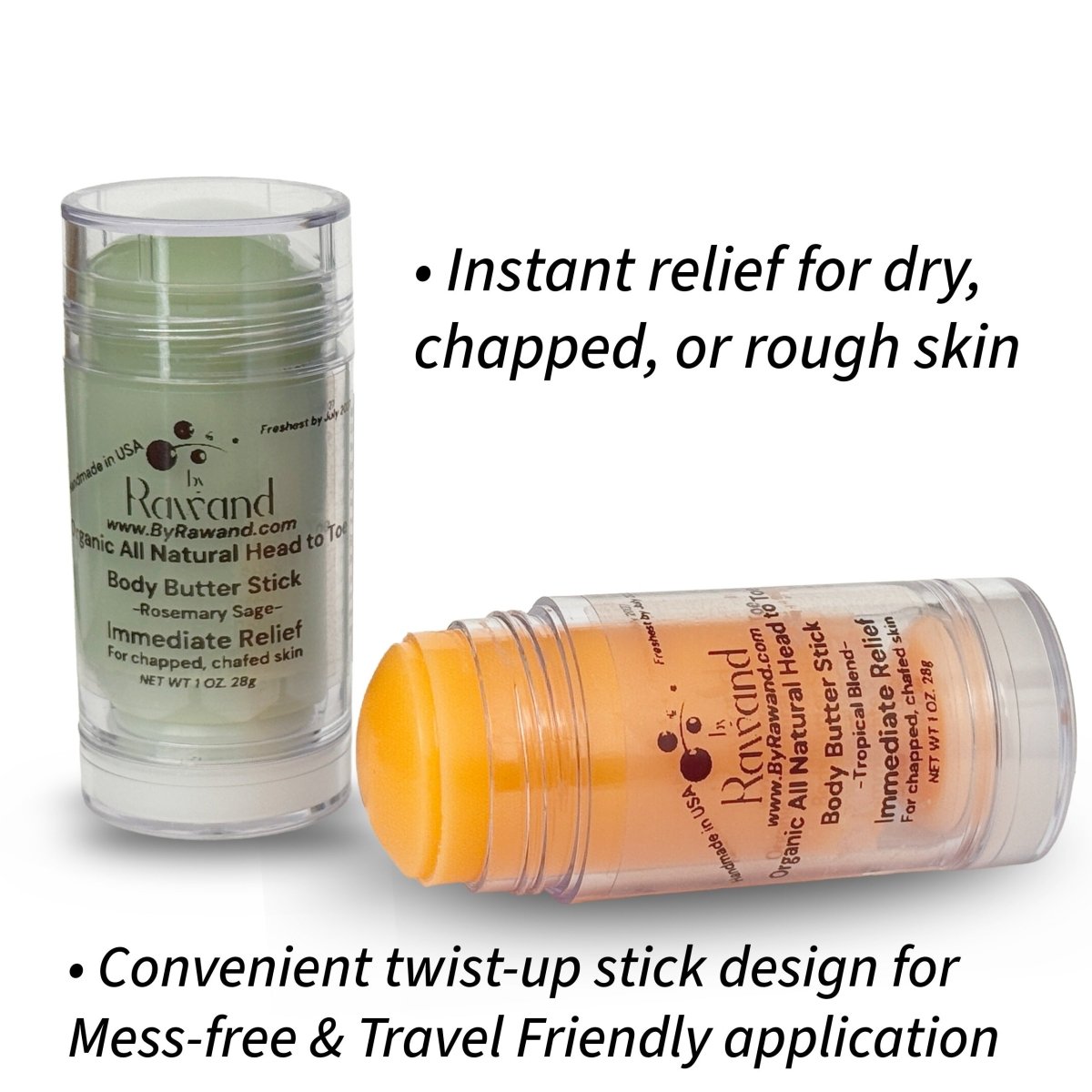 Body Butter Stick Immediate Relief for Chapped, Dry or Chafed Skin - Bath & Body Products ByRawand