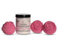 Body Butter with Rose Bath Bombs Gift Set - Bath & Body Products ByRawand