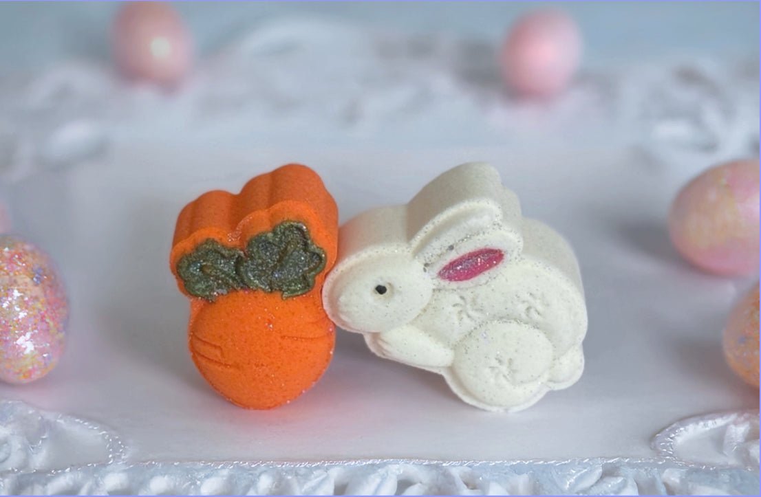 Bunny with a carrot Bath Bombs, Easter Gifts, Easter Gifts for Kids, Easter Basket Fillers, Kids Bath, Candy Bath Bombs Easter hunt - Bath & Body Products ByRawand