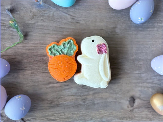 Bunny with a carrot Bath Bombs, Easter Gifts, Easter Gifts for Kids, Easter Basket Fillers, Kids Bath, Candy Bath Bombs Easter hunt, standing bunny - Bath & Body Products ByRawand