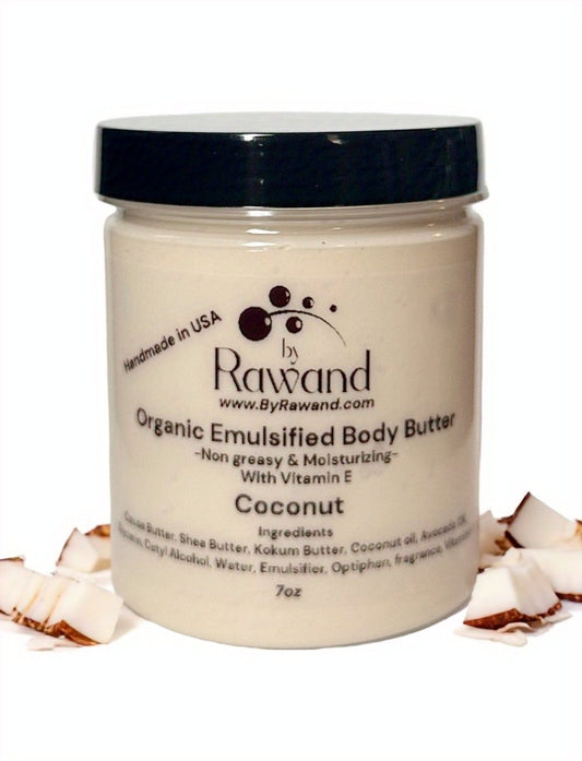 Coconut moisturizing buttercream with Hyaluronic acid & vitamin E - Bath & Body Products ByRawand