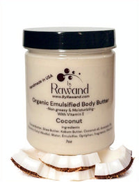 Coconut moisturizing buttercream with Hyaluronic acid & vitamin E - Bath & Body Products ByRawand