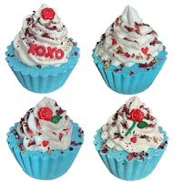 Cupcake Bath Bomb Gift Set – 4 Unique Bath Bombs with Bubble Bath Frosting, Relaxing Gift - Bath & Body Products ByRawand