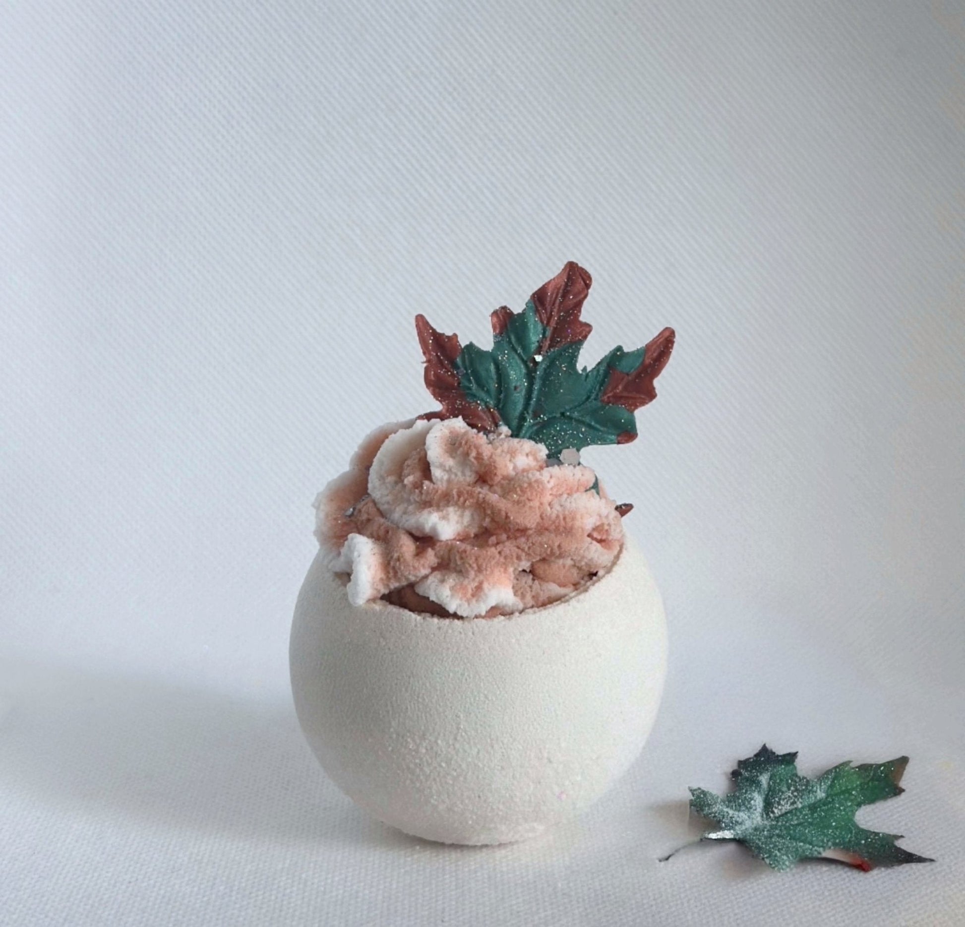 Fall Bath Bomb Gift Set – 4 Bubble Bath Bombs with Frosting & Soap Leaves - Bath & Body Products ByRawand