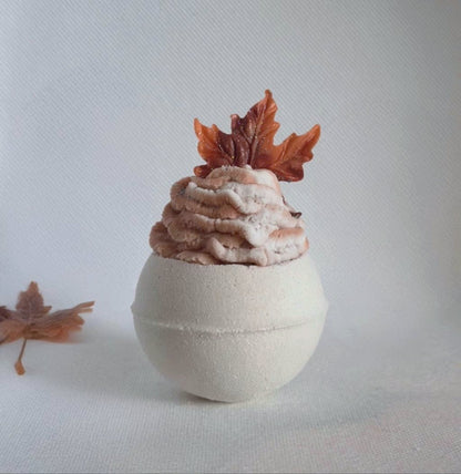 Fall Bath Bomb Gift Set – 4 Bubble Bath Bombs with Frosting & Soap Leaves - Bath & Body Products ByRawand