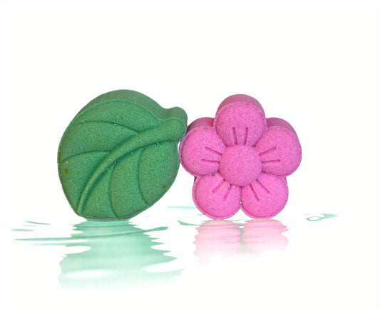 Flower with a leaf Bath bombs, spring bath bombs, summer bath bombs, party favors, Alice in wonderland, gift - Bath & Body Products ByRawand