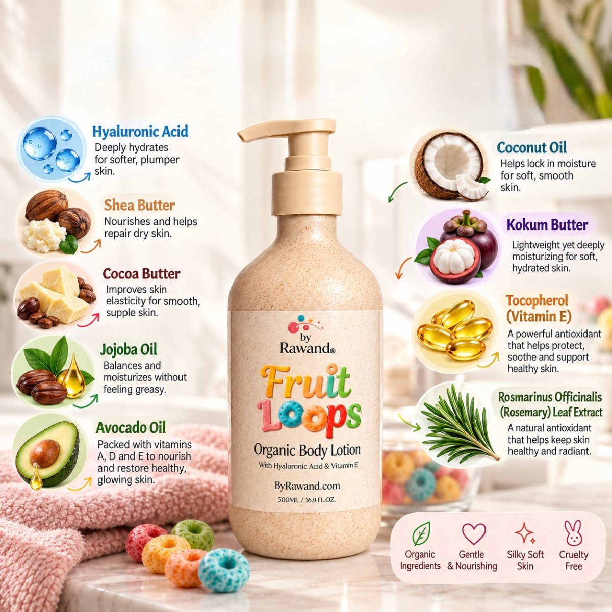 Fruit Loops Scented Body Lotion - Bath & Body Products ByRawand