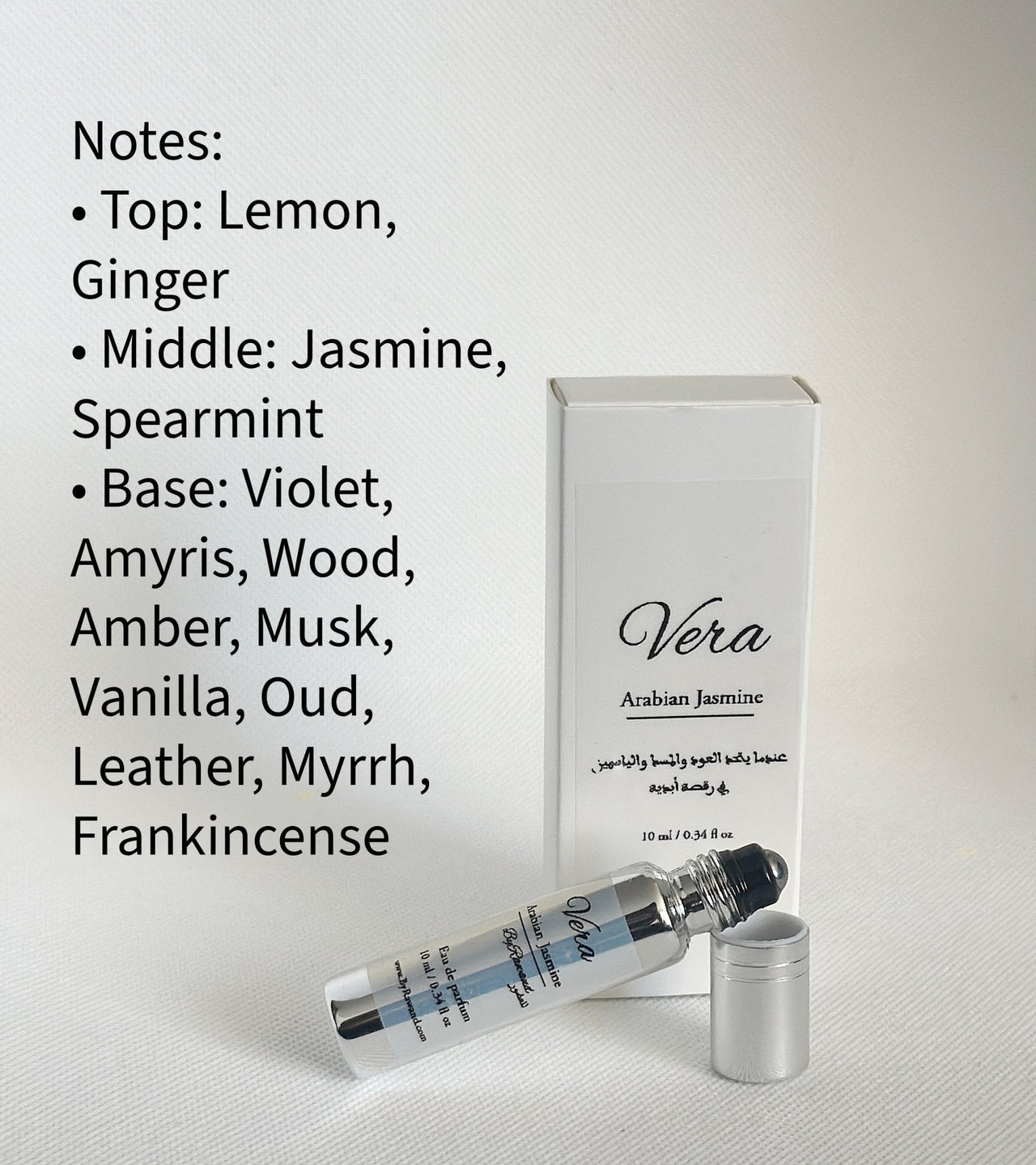 Handmade Arabian Jasmine & Oud Rollerball Perfume 10ml - Bath & Body Products ByRawand