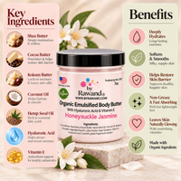 Honeysuckle Jasmine moisturizing buttercream with Hyaluronic acid & vitamin E - Bath & Body Products ByRawand