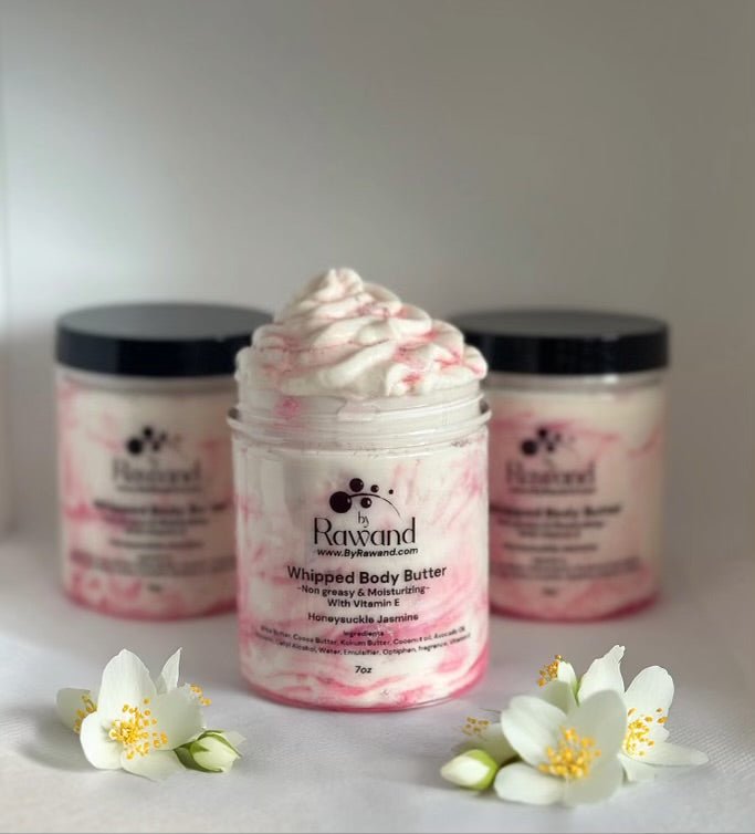 Honeysuckle Jasmine moisturizing buttercream with Hyaluronic acid & vitamin E - Bath & Body Products ByRawand