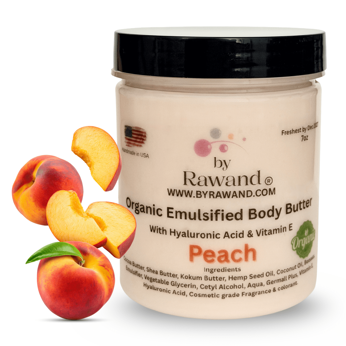 Peach Moisturizing Body Butter with Hyaluronic Acid & vitamin E - Bath & Body Products ByRawand