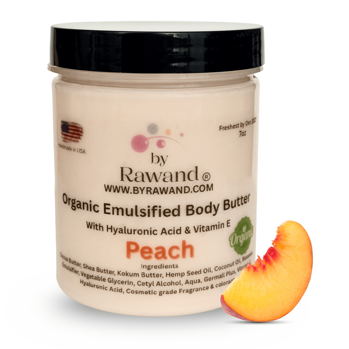 Peach Moisturizing Body Butter with Hyaluronic Acid & vitamin E - Bath & Body Products ByRawand