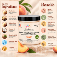Peach Moisturizing Body Butter with Hyaluronic Acid & vitamin E - Bath & Body Products ByRawand