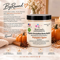 Pumpkin Spice Moisturizing Body Butter with Hyaluronic acid & vitamin E - Bath & Body Products ByRawand