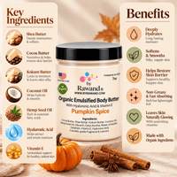 Pumpkin Spice Moisturizing Body Butter with Hyaluronic acid & vitamin E - Bath & Body Products ByRawand