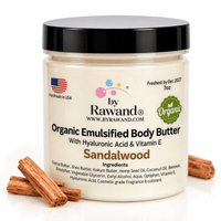 Sandalwood Moisturizing Body Butter with Hyaluronic Acid & vitamin E - Bath & Body Products ByRawand