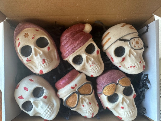 Skulls large bath bombs “Set of 6” - Bath & Body Products ByRawand