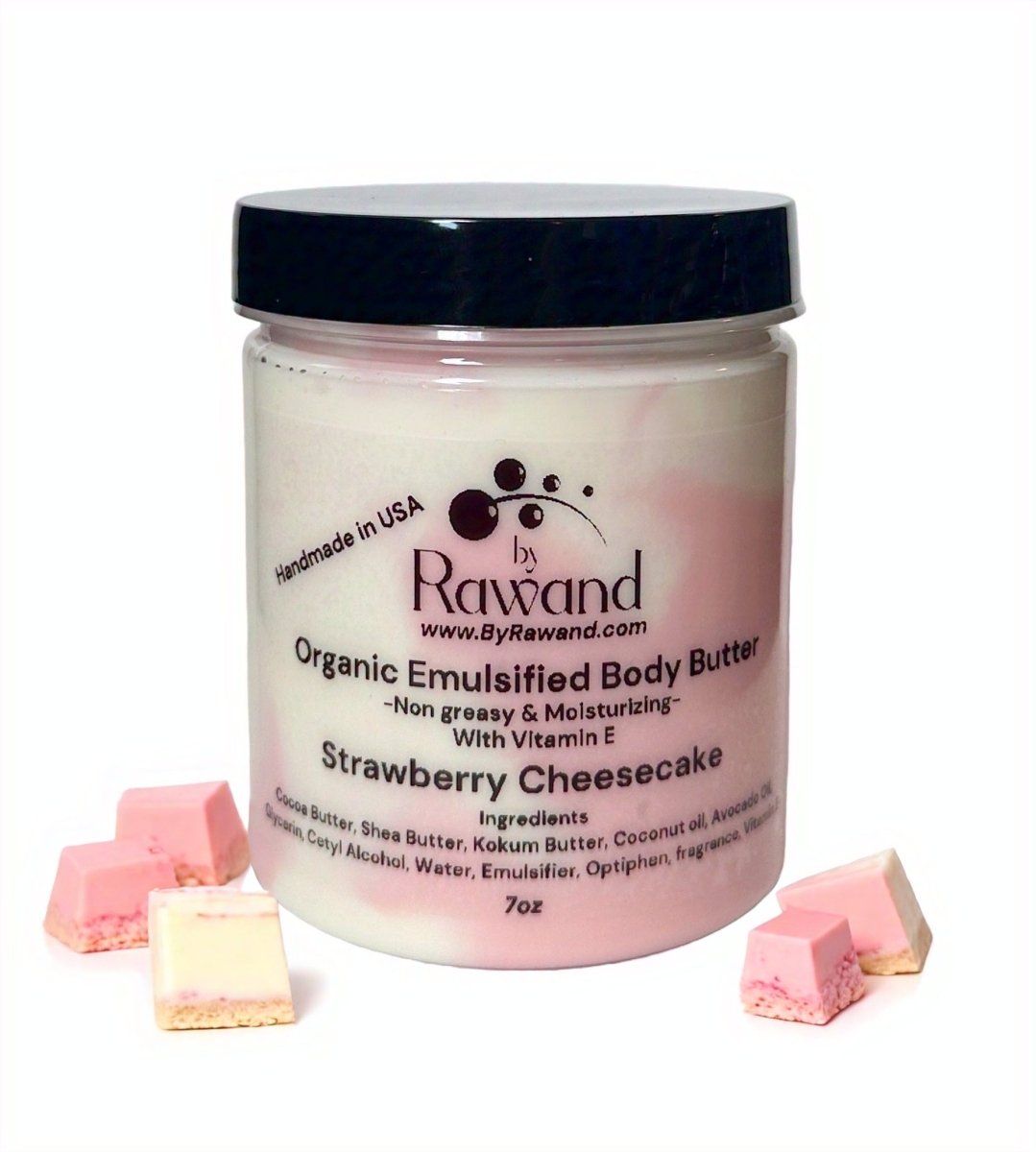 Strawberry Cheesecake moisturizing buttercream with Hyaluronic acid & vitamin E - Bath & Body Products ByRawand
