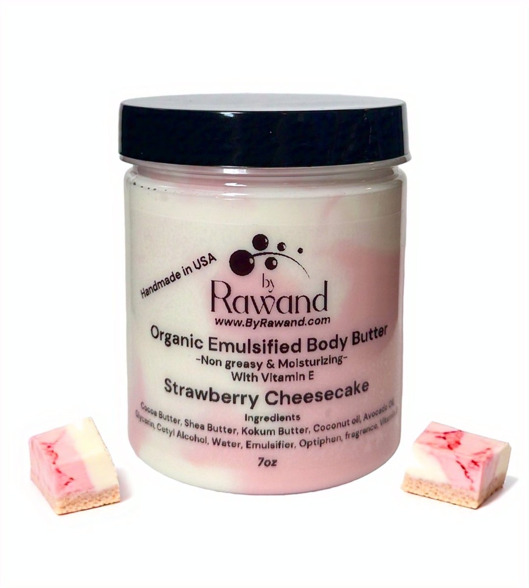 Strawberry Cheesecake moisturizing buttercream with Hyaluronic acid & vitamin E - Bath & Body Products ByRawand