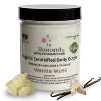 Vanilla Musk moisturizing buttercream with Hyaluronic acid & vitamin E - Bath & Body Products ByRawand