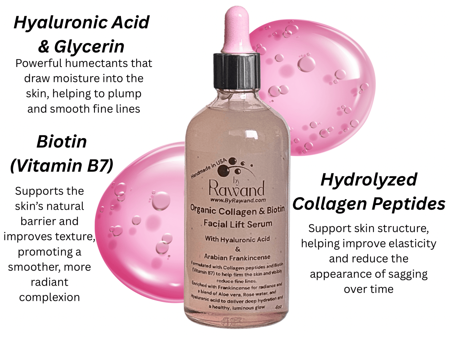 Youth Lift Serum – Collagen, Biotin & Hyaluronic Complex - Bath & Body Products ByRawand