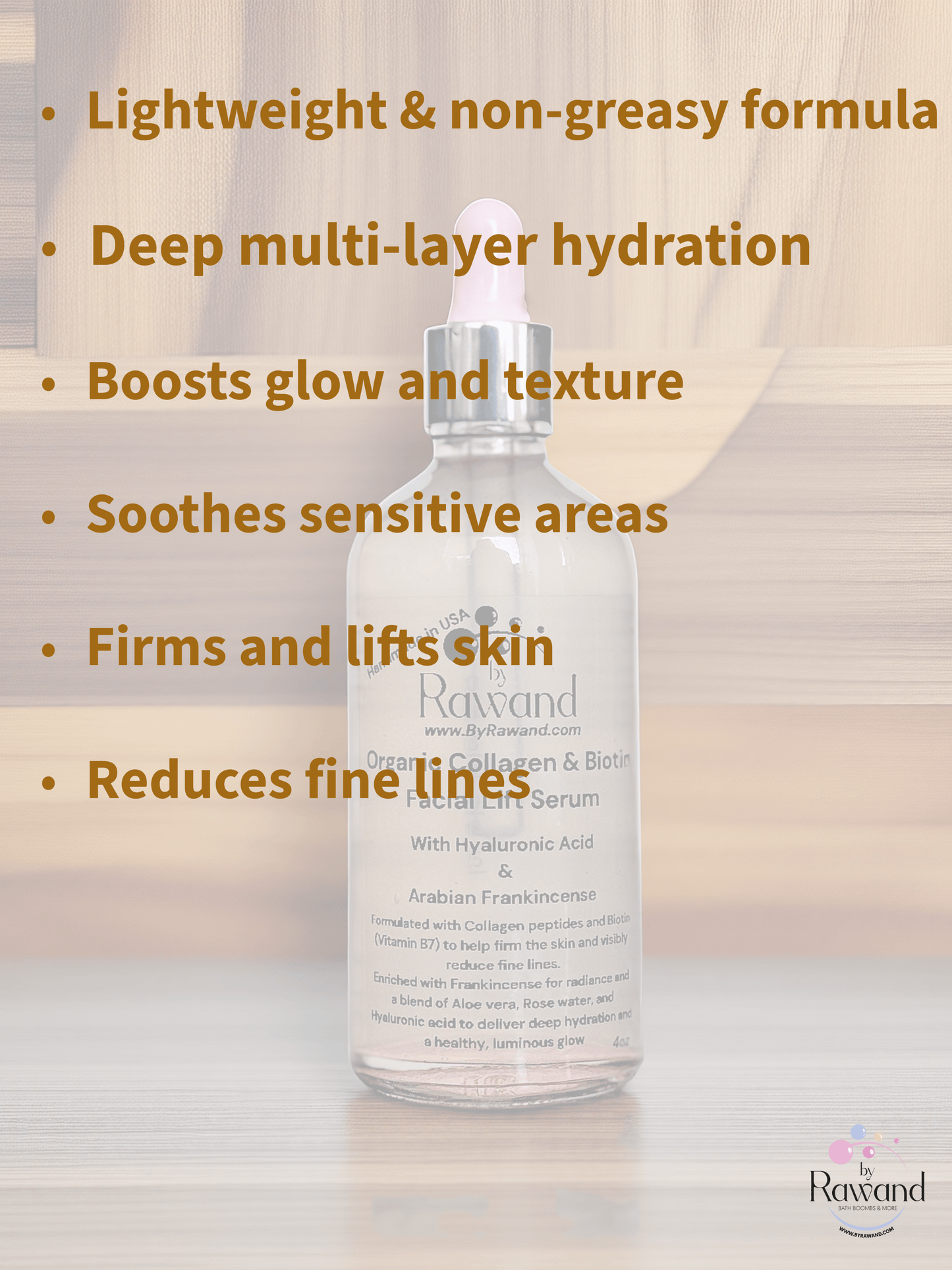Youth Lift Serum – Collagen, Biotin & Hyaluronic Complex - Bath & Body Products ByRawand